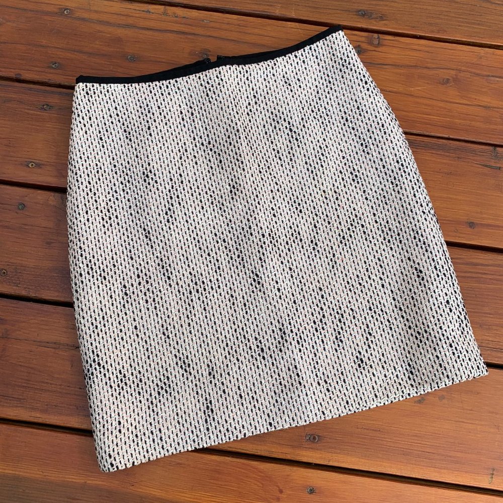 Vince Camuto Pink & Black Tweed Pencil Skirt